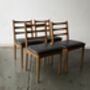 Four Mid Century 1970's Dining Chairs By Schreiber, thumbnail 7 of 10