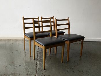 Four Mid Century 1970's Dining Chairs By Schreiber, 7 of 10