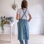 Linen Apron Gift For Her Kitchen Pinafore Cross Back, thumbnail 6 of 10