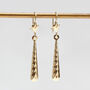 9ct Yellow Gold Tear Drop Dangle Earrings, thumbnail 1 of 3