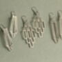 Silver Lace Bohemian Earrings, thumbnail 9 of 9