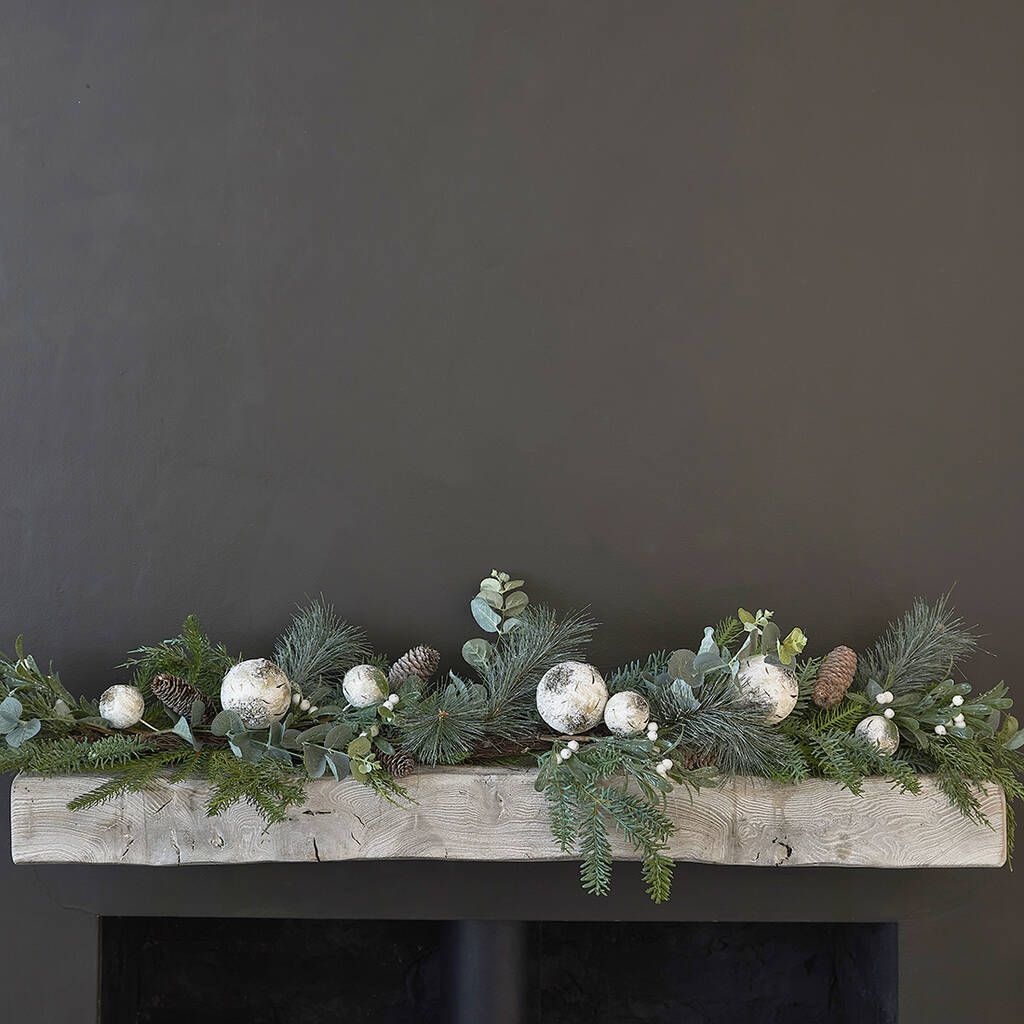 Majestic Pine Garland With Cones And Baubles, 1 of 2
