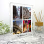 Personalised Freestanding Four Photo Grid Giant Crystal Block 19.5cm X 14cm Portrait, thumbnail 1 of 7