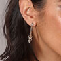 Sterling Silver Designer Art Deco Triangle Earrings, thumbnail 2 of 6