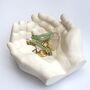 Cupped Hands Stone Decorative Trinket Bowl, thumbnail 3 of 6