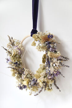 ‘Summer Blues’ Luxury Dried Flower Wreath, 3 of 3