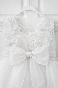 Fern In Ivory White ~ Flower Girl Dress, 6 of 9