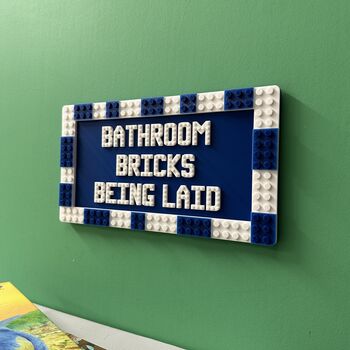 Lego Compatible Toilet Humour Door Sign, 3 of 3
