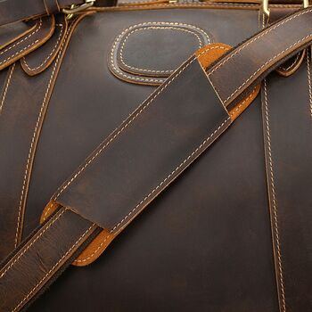 Classic Traveller Genuine Leather Holdall, 6 of 12