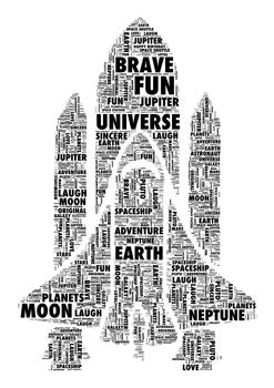 Space Shuttle Or Astronaut Personalised Print, 3 of 3