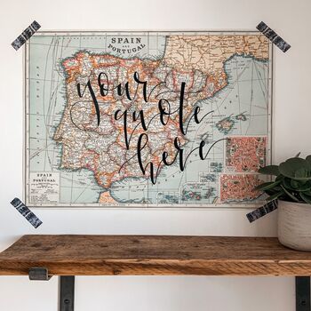 Personalised Map Of Spain And Portugal, 2 of 10