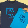 Personalised Papa And Mini T Shirt Set, thumbnail 2 of 7