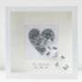 Framed 3D Silver Wedding Anniversary Butterfly Heart, thumbnail 2 of 9