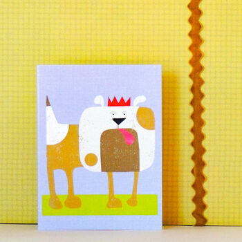 British Bulldog Mini Greetings Card, 3 of 4