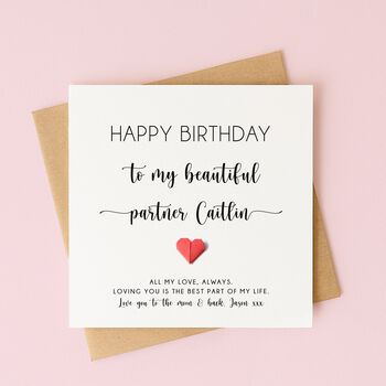 Personalised Birthday Card For Girlfriend Or Partner, 4 of 7