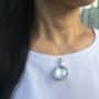 See Through Glass And Silver Locket Necklace, thumbnail 6 of 12