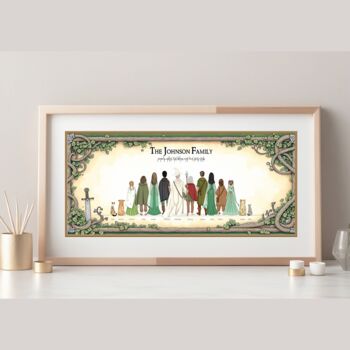 Custom Fantasy Family Forest Portrait Print, 2 of 11