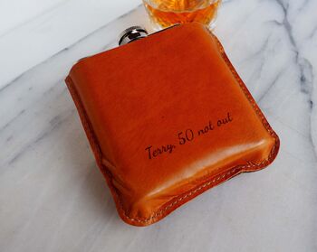 Custom Name And Binary Date Hip Flask With Gift Box, 4 of 6