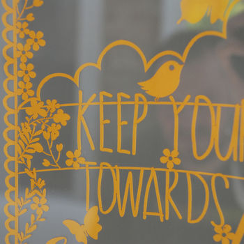 'Keep Your Face Towards The Sunshine' Papercut Picture, 2 of 3