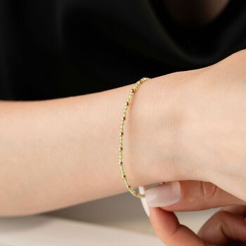 Natural Peridot Gemstone Bracelet, 6 of 6