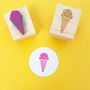 Little Ice Cream Cone Rubber Stamp, thumbnail 1 of 3
