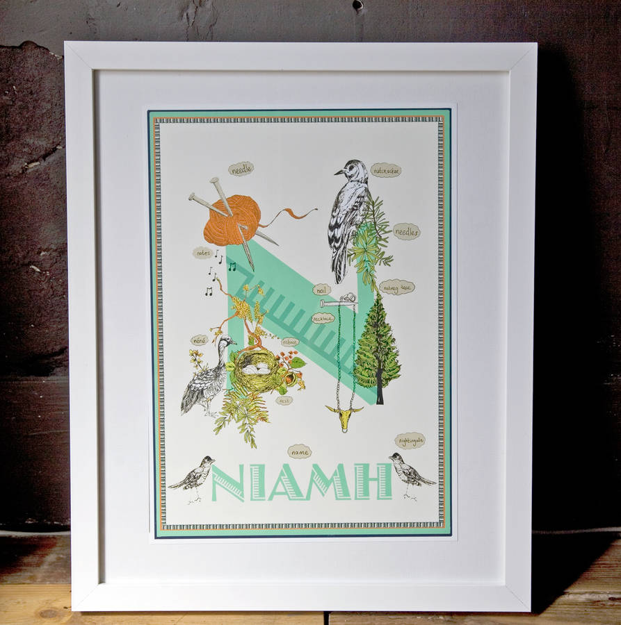 Personalised Letter Initial Print L M N O P Q By Max Made Me Do It Notonthehighstreet Com