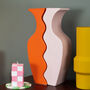 Two Tone Pink Red Vases Set Of Two, thumbnail 2 of 4