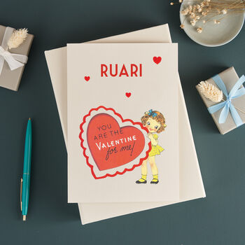 Personalised You Are The Valentine For Me Card, 2 of 3