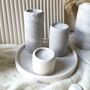 Pillar Candle Holders With White Tray, thumbnail 1 of 3
