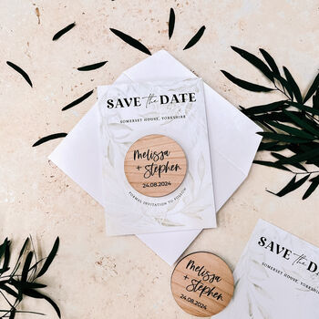 Save The Date Magnet With Botanical Cards, 8 of 9