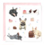 French Bulldog Party Illustrated Birthday Card, thumbnail 1 of 6