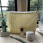 Sunshine Yellow Daffodil Cotton Linen Mix Washbag, thumbnail 1 of 3