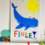 Whale Personalised Name Print, thumbnail 6 of 12
