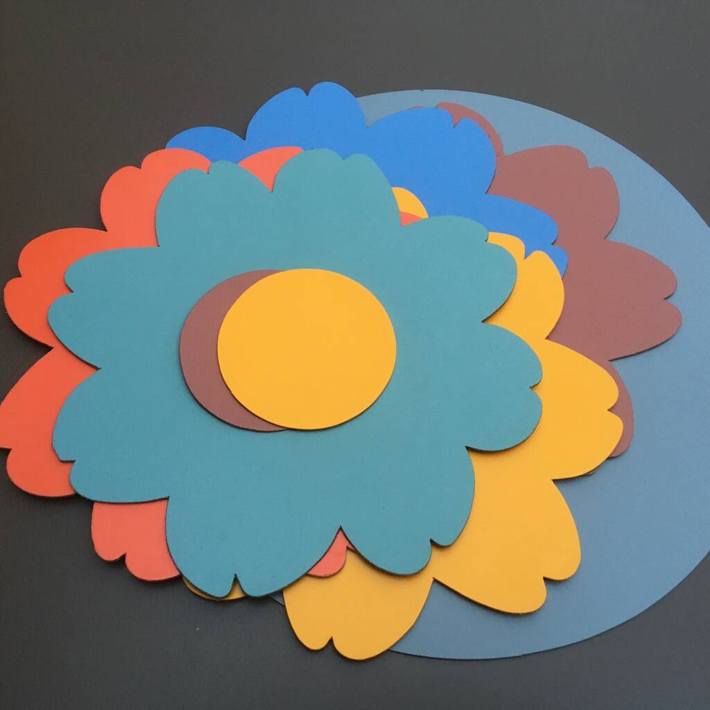 Flower Leather Placemat And Coaster By Artbox