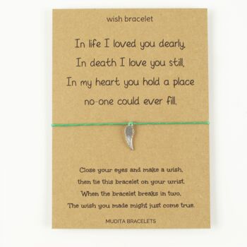 I Loved You Dearly Wing Charm Remembrance Bracelet, 2 of 4