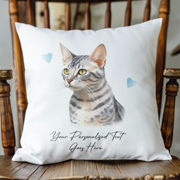 Personalised Cat Love Hearts Cushion Cover, 8 of 12