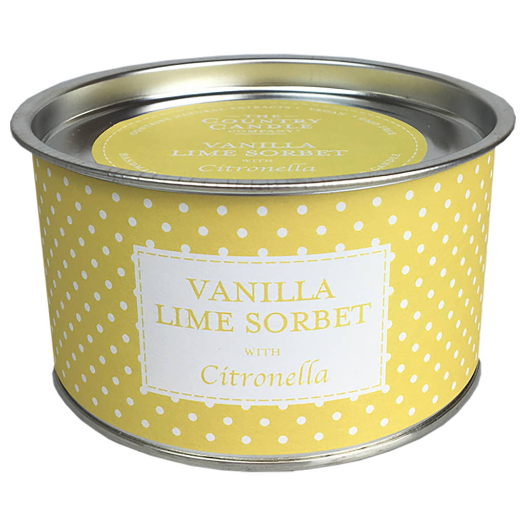 Vanilla Lime Sorbet Citronella Three Wick Candle By The Country Candle