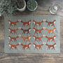 Red Foxes Large Fabric Placemat, thumbnail 11 of 11