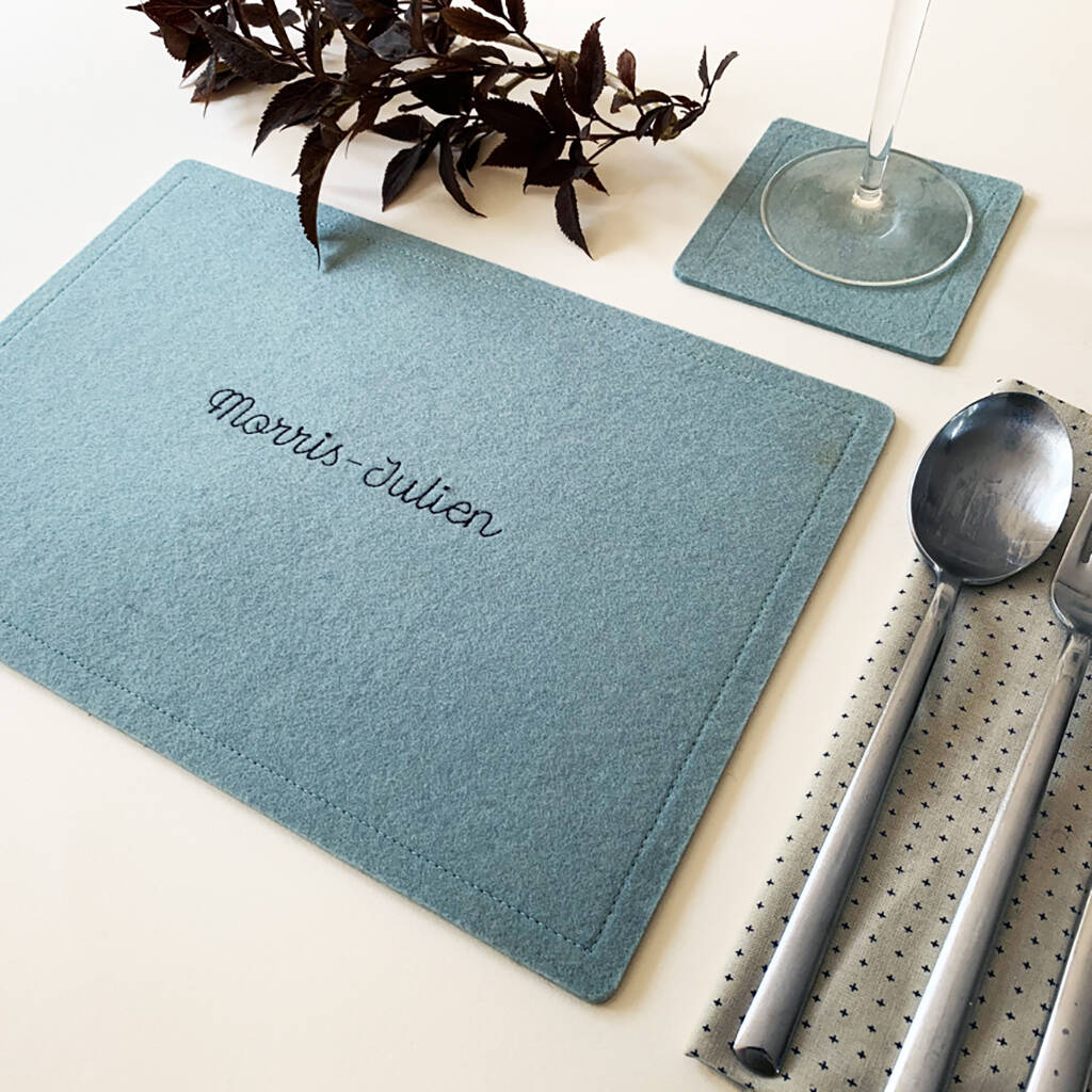Family Wool Felt Table Mats By Goldborough