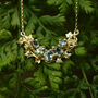Solid 9ct Gold And Sapphire Creeping Vine Necklace, thumbnail 1 of 5