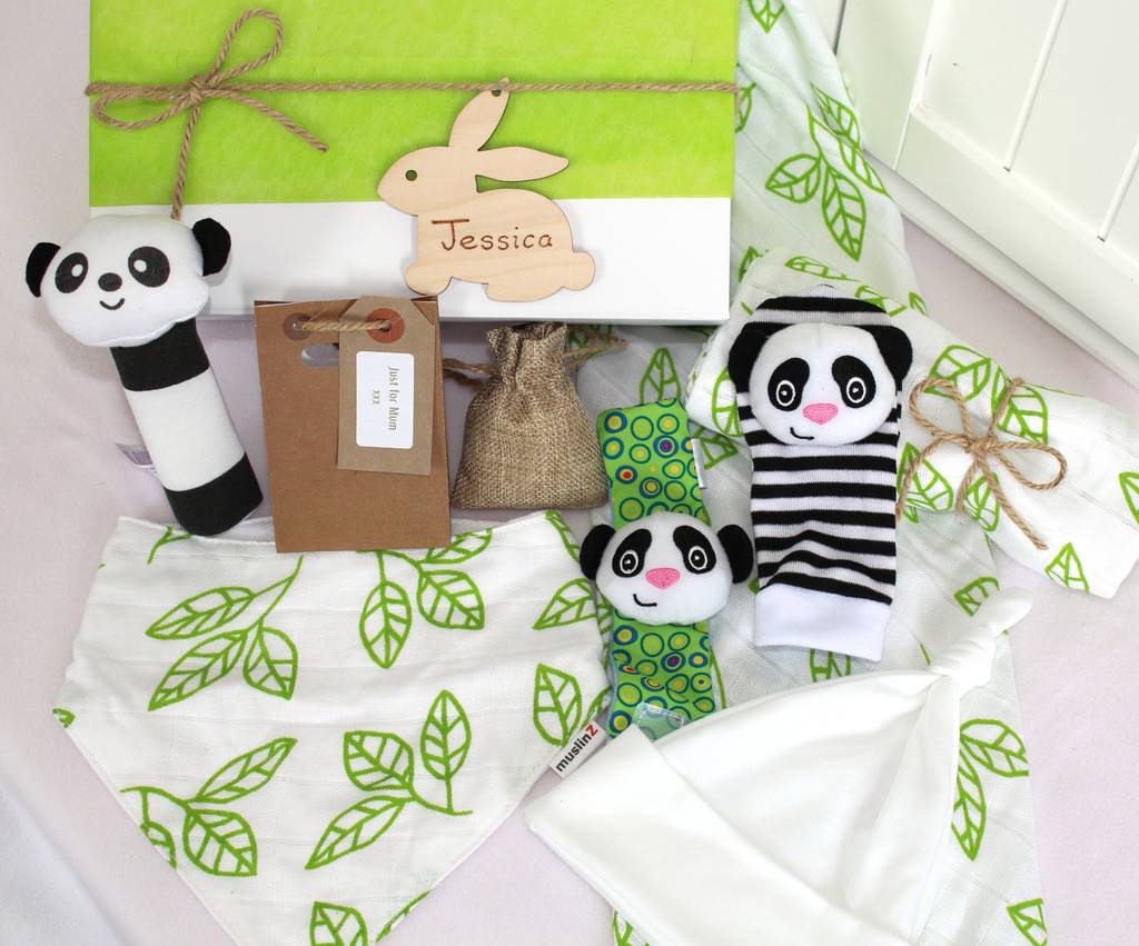 Panda And Bamboo Mother And Baby T Hamper By Bright Spark Ts