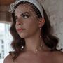 Bridal Long Pearl Earrings On Fine Chain, thumbnail 4 of 8