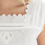 White Cotton Sleeveless Victorian Nightdress Chemise, thumbnail 3 of 6