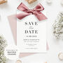 Luxury Ribbon Bow Wedding Save The Date With Envelope, thumbnail 3 of 12