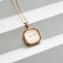 Personalised Large Faceted Square Locket Necklace, thumbnail 4 of 10