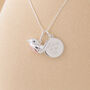 Personalised Sterling Silver And Rose Gold Robin Pendant Necklace, thumbnail 1 of 9