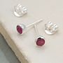 Sterling Silver Birthstone Stud Earrings, thumbnail 10 of 12