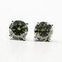 Peridot Moissanite Crystal Sterling Silver Earrings, thumbnail 1 of 5