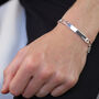 Personalised Sterling Silver Figaro Identity Bracelet, thumbnail 2 of 4