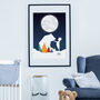 Personalised Bear And Boy Child's Artwork, thumbnail 1 of 8